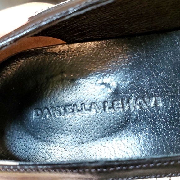 Daniella Lehavi Black and White Austin Loafers Leather Size 37 1/2 US Size 7 - Picture 5 of 8